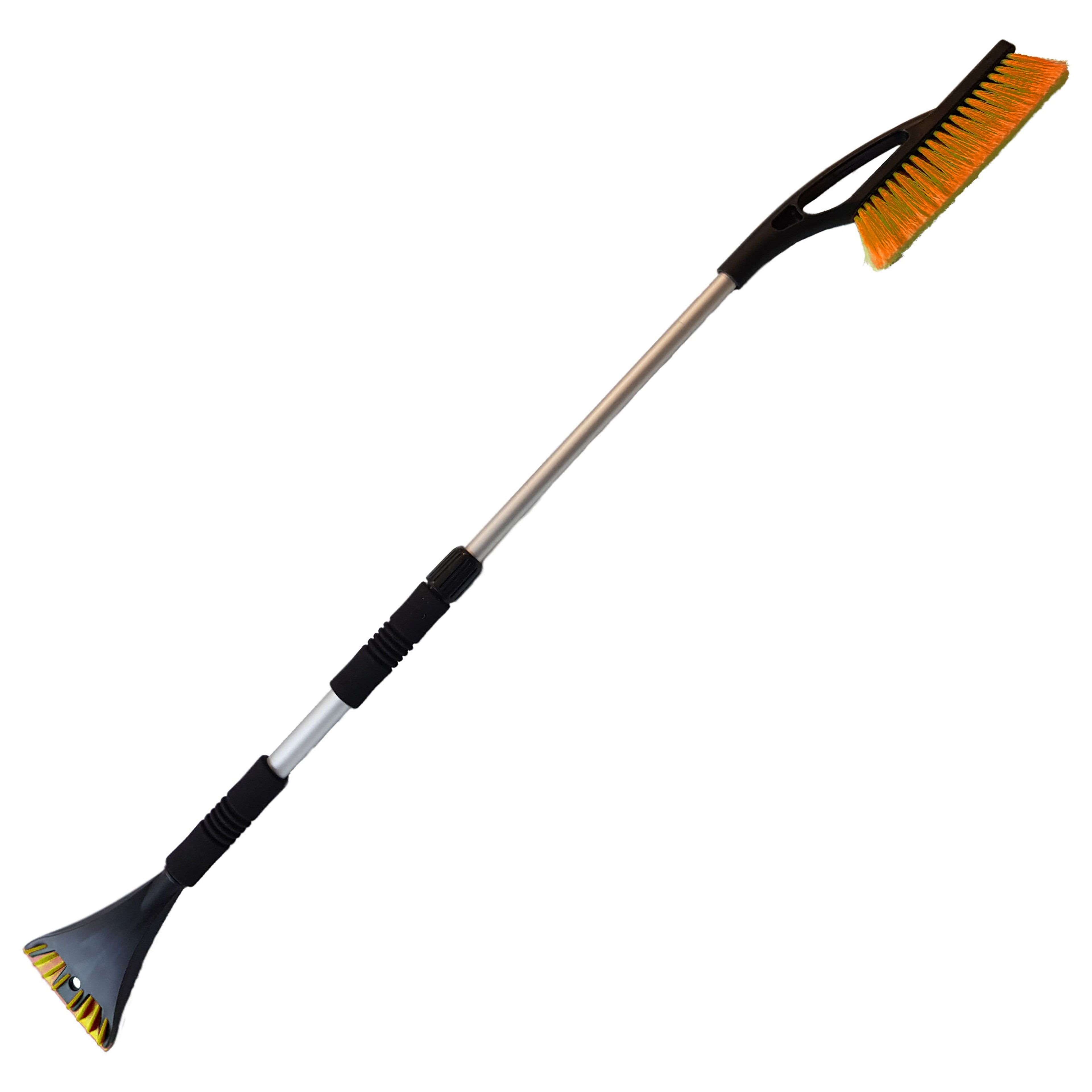 Telescopic Snow Brush + Ice Scraper Orange