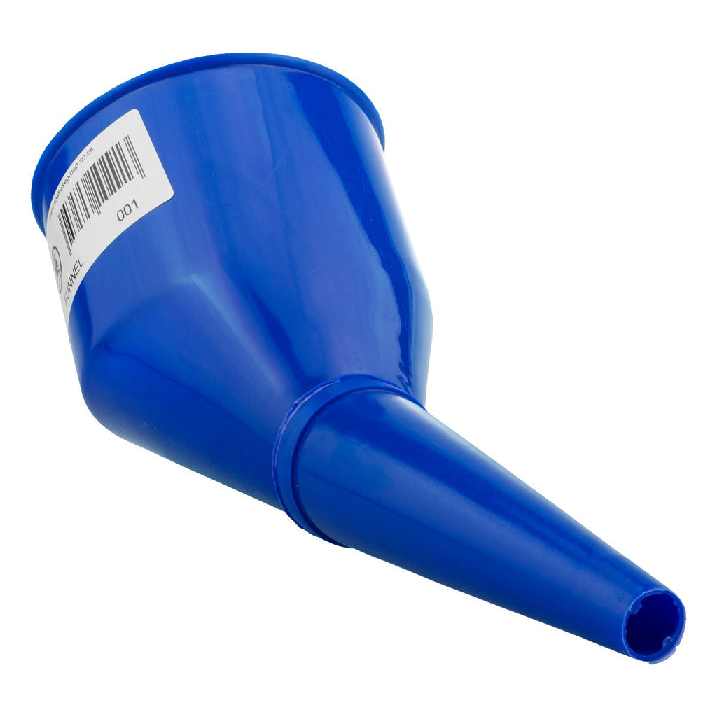 Angled Car Fuel Funnel with Filter, Blue