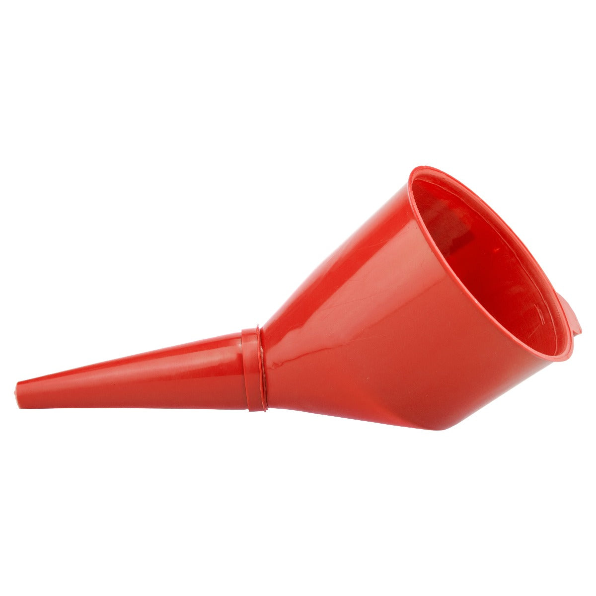 Angled Car Fuel Funnel with Filter, Red