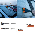 Telescopic Snow Brush + Ice Scraper Orange